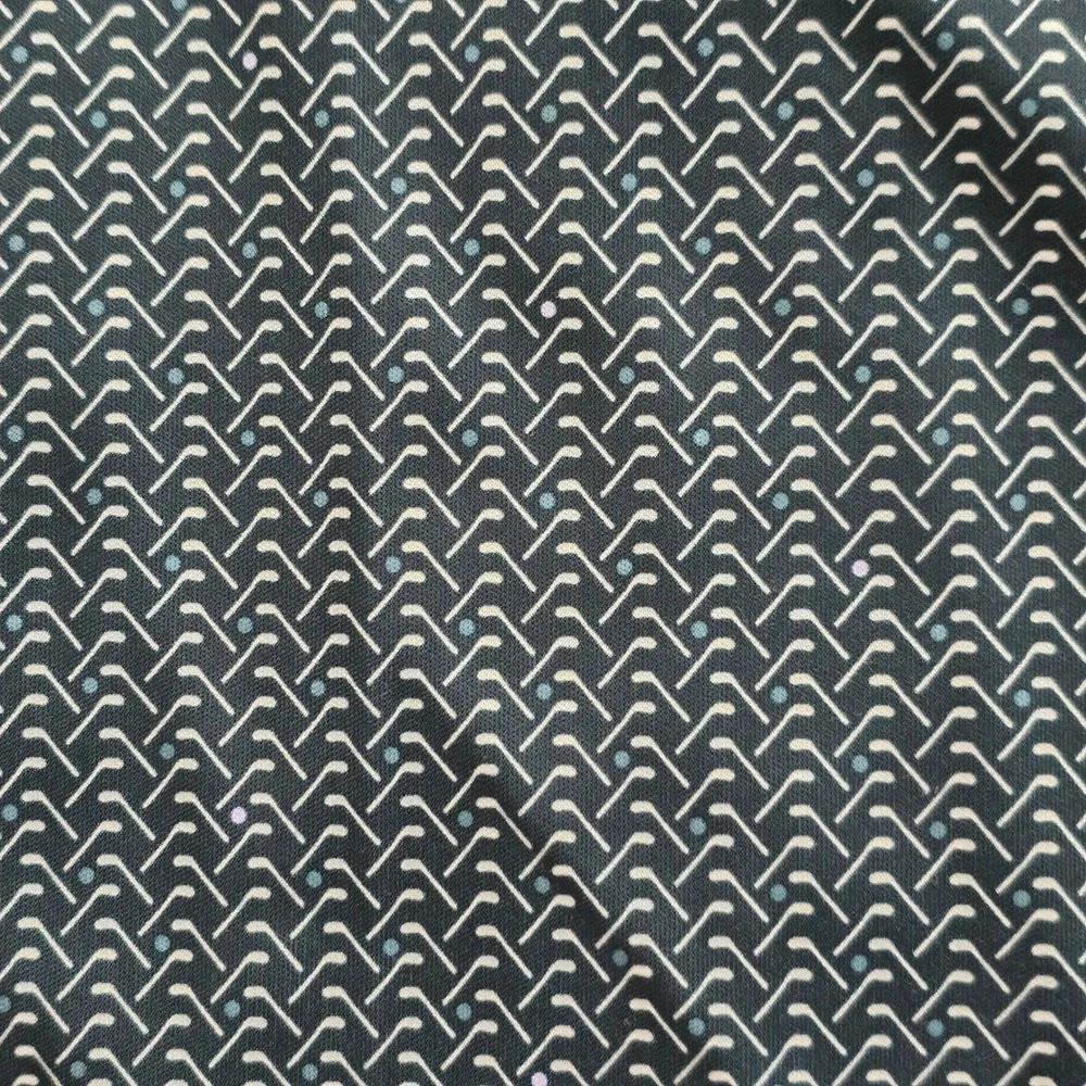 Greg Norman Play Dry Golf Polo Shirt Mens‎ XXL Teal Golf Club Print Performance